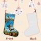 thumbnail image 3 of La Vida Salvaje Tema: Calcetines de Navidad, fino lino blanco para colgar en escaleras y chimenea, decoración navideña para el hogar, regalo de Navidad.54cm×38cm, 3 of 5