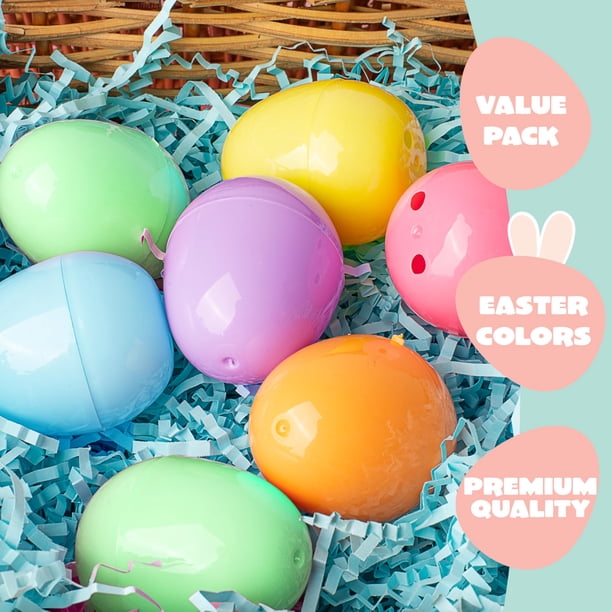 Lote De 50 Huevos De Pascua De Plástico Rellenables, De 6x4 Cm, Multicolor, Ideales Para Cestas, Juegos De Búsqueda Y Decoración En Semana Santa
