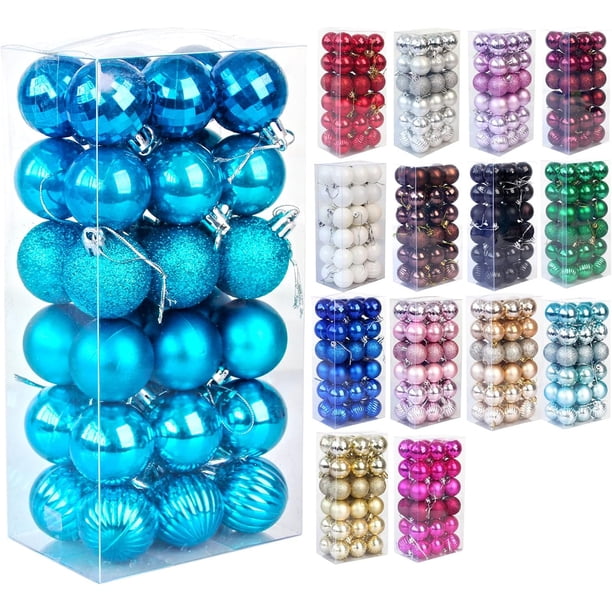 Adornos navideños irrompibles, bolas de árbol, colgantes, para bodas, fiestas de Halloween (paquete de 36 unidades) (4 cm/1,5'')