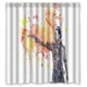 thumbnail image 1 of Cortina de ducha con diseño de The Walking Dead Sketch, juego de cortinas de baño con ganchos, tamaño 66 x 72 pulgadas, 1 of 3