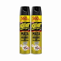 Killer - Pack 2 Insecticida En Aerosol 560Cc Elimina Arañas Y Cucarachas
