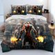 thumbnail image 1 of God of WarGamers Kratos Bedding Set Boys Girls Duvet Cover Pillowcase Bed boys Adult, 1 of 5
