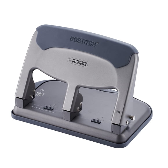 Perforadora Bostitch de 40 hojas, gris