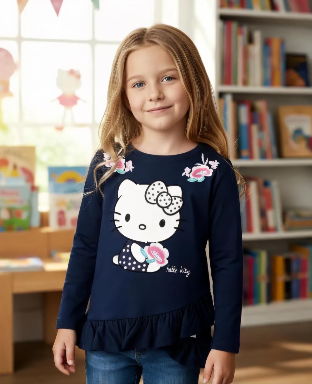 Polera Niña Hello Kitty Azul 3