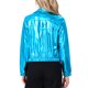 thumbnail image 3 of INSPIRE CHIC Chaqueta Metálica Ligera con Cremallera Brillante Holográfica para Fiesta de Mujer de Manga Larga XS Azul Medio, 3 of 6