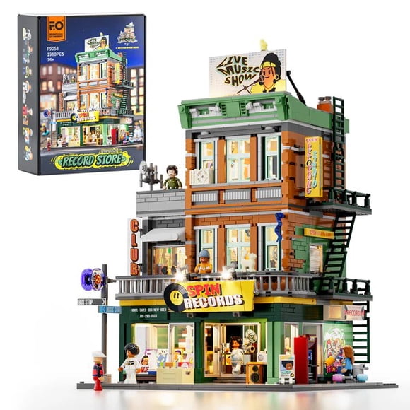 Set de bloques de construcción Lumibricks Tienda de discos con 1980 piezas