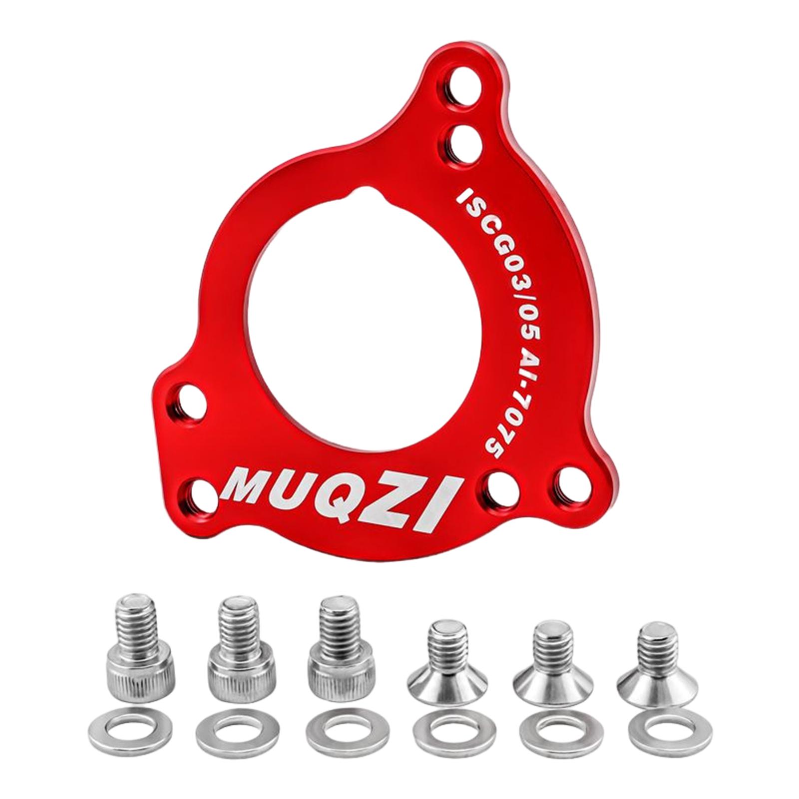 Ioensy - Adaptador Chainguide Para Bicicleta Iscg 03 Y 05 Conversión Con Pernos Cnc Rojo