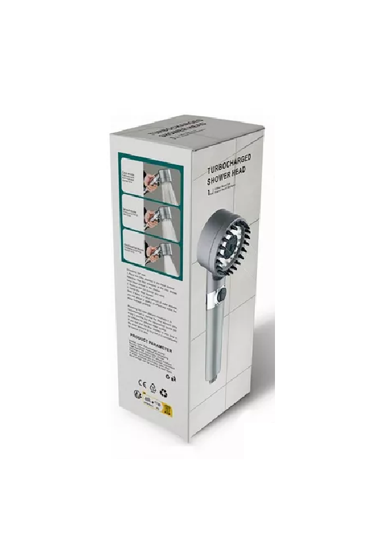 Genérico - Rociador De Ducha + Manguera 1.5M, Regadera Alta Presión Negra