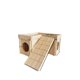 thumbnail image 1 of Hideout De Madera De Hámster Casa De Madera De Hámster Con Escalera Cuerda Decoración De Plataforma Accesorios De Jaula De Animales Pequeños Desmontables Para Gerbils De Rata Y Otros Pequeño, 1 of 3