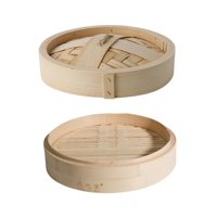 Bothyi - Vaporera De Bambú, Vaporera Redonda Hecha A Mano Para Sum Y Bollos Para Verduras Sum Baozi, 18 Cm