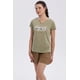 thumbnail image 2 of Polera Mujer Dobladillo Manga Verde Musgo, 2 of 4