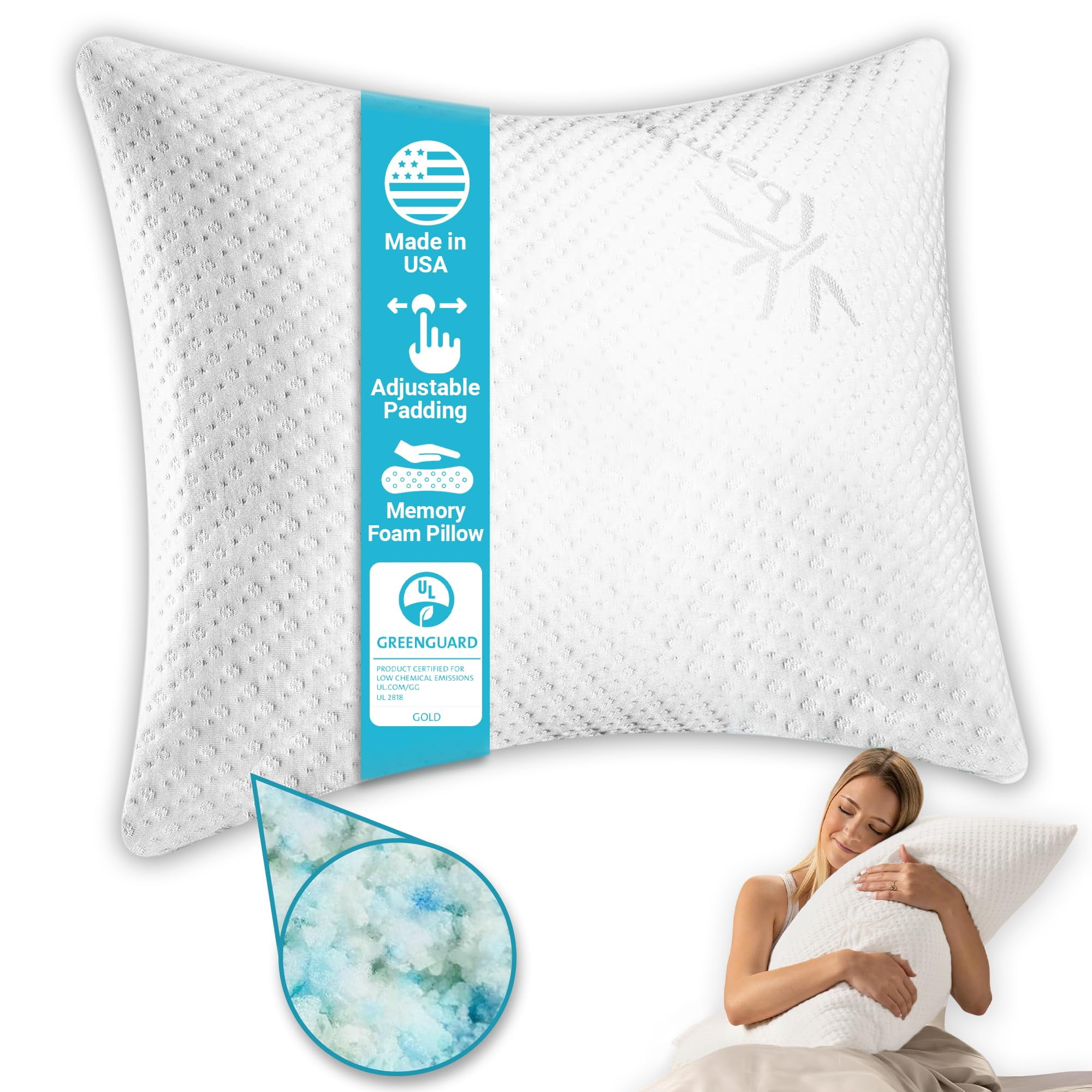 Espuma Viscoelástica Ajustable Greenguard Gold De Pillow Xtreme Comforts