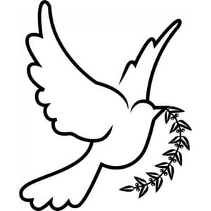 Rienda Libre Graphics - Decomural Dove & Olive Branch Bird Ws-18408