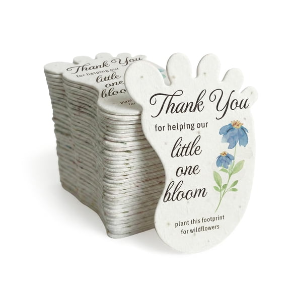 Etiquetas de regalo Seed Bloom 24 azul, plantables, flores silvestres