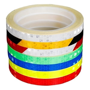 Riderace - Cinta Adhesiva Reflectante Multiuso, Bicicleta Auto Portones Azul