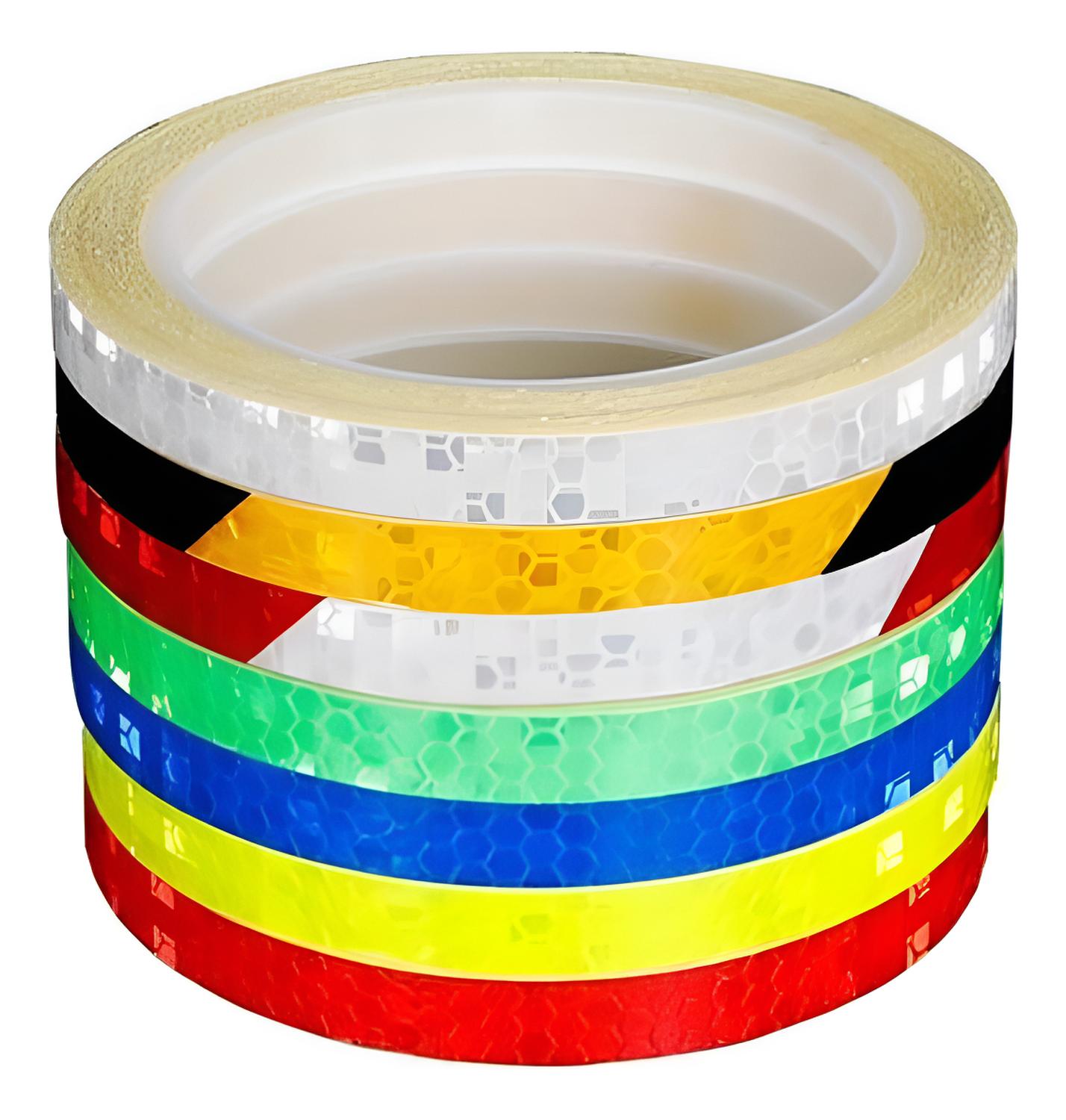 Riderace - Cinta Adhesiva Reflectante Multiuso, Bicicleta Auto Portones Azul