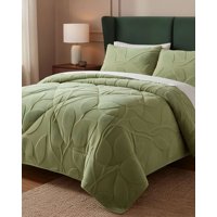 Imac Hogar - Cubrecama Acolchado Con Chiporro Diseño Texturizado Hojas 2 Plazas