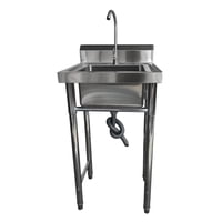 Prochef - Lavafondos Acero Inoxidable 50X50X90 Cm. Con Grifería