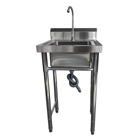 Prochef - Lavafondos Acero Inoxidable 50X50X90 Cm. Con Grifería