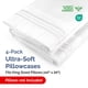 thumbnail image 2 of Juego de fundas de almohada King Size CGK Unlimited Ultra Soft x4, color blanco, 2 of 8