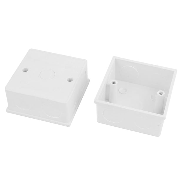 2 piezas 86mm x 86mm x 40mm Caja trasera de diseño cuadrado para interruptor
