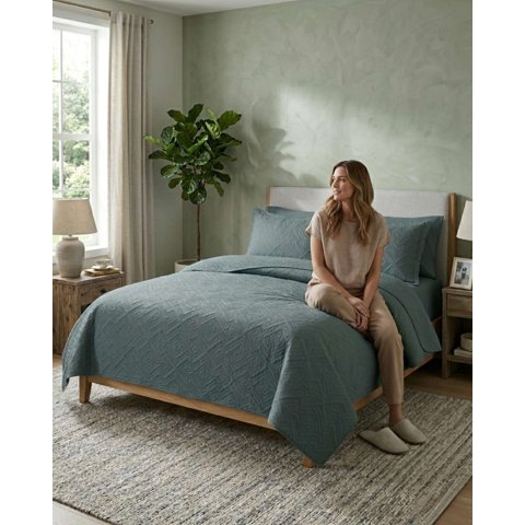 Todo Para El Hogar - Quilt De Verano Transpirable, Ligero Y Elegante Super King