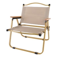 Ioensy - Silla De Camping Plegable Cojinete De Carga Plegable Para Barbacoas De Viaje Khaki Medium