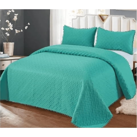 Genérico - Cubrecama Verano Quilt Algodón Bordado 2 Plazas