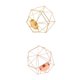 thumbnail image 4 of 2Pcs 3D Geometric Wedding Party Candelero Candelero Gold + Rose Gold, 4 of 5