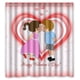 thumbnail image 1 of Cortina de ducha de la serie Valentine, juego de cortinas de baño con ganchos, tamaño 66 x 72 pulgadas, 1 of 3