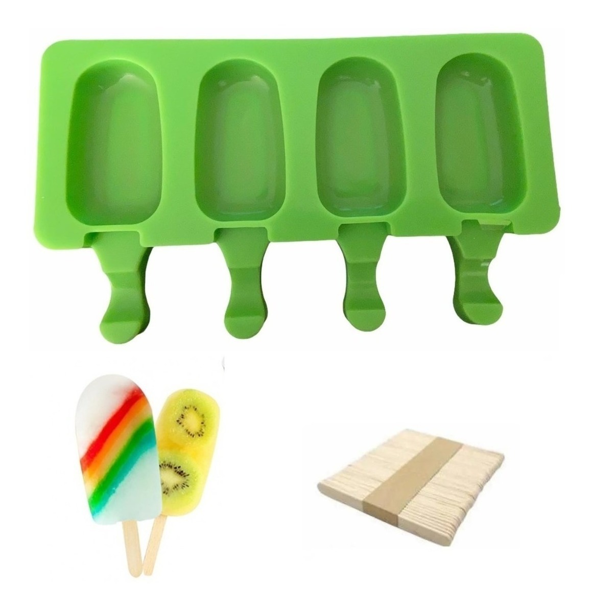 Genérico - Moldes De Silicona Para Helados Molde Paletas Helado Paleta