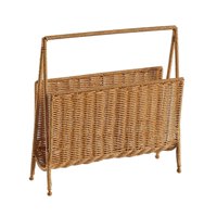 Magideal - Revistero Expositor Para Libros, Cesta De Almacenamiento Tejida, Práctico Estante De Pie, Soporte Para Periódicos Para Cafetería, Decoración Del Hogar