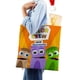 thumbnail image 4 of Babyfirst Color Crew Bolso de tela con estampado de lienzo para mujer, bolsa de compras reutilizable y estética, con cremallera interior, regalo para mujer, 35 × 40 cm., 4 of 6
