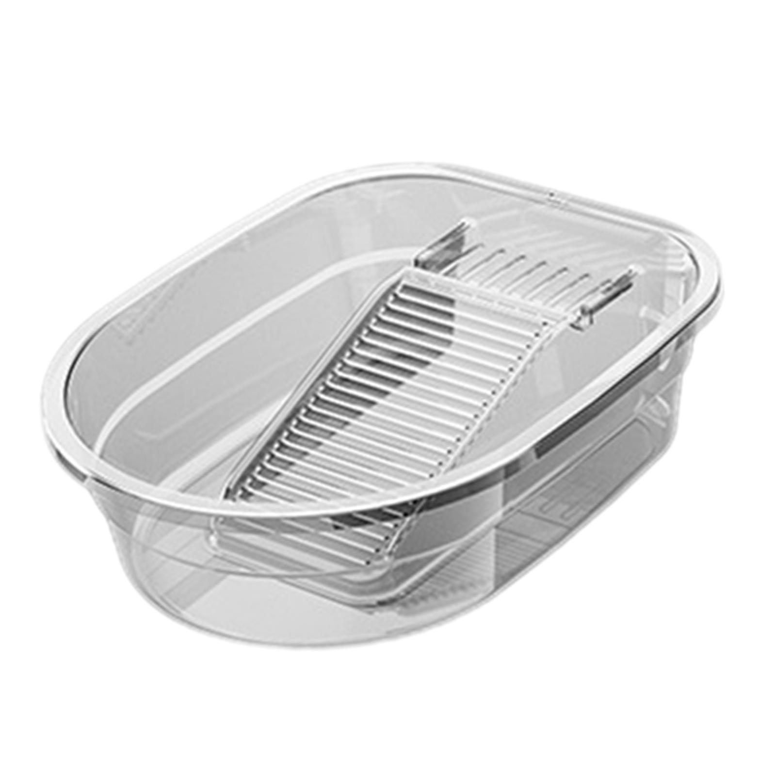 Bothyi - Tina De Lavado De Plástico Con Tabla De Lavar, Tabla De Lavado A Mano Para Ropa Interior, Paño De Limpieza Transparente