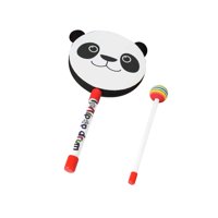 Bothyi - Tambor De Mano De Madera Para Niños, Juguete Musical Con Mazo Para Suministros De Fiesta, Niños