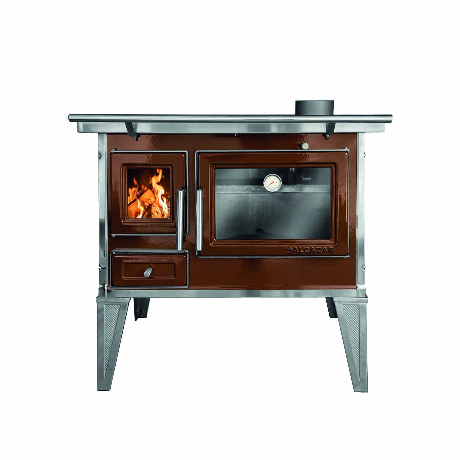 Alcazar - Cocina A Leña Calbuco L 70 Marron