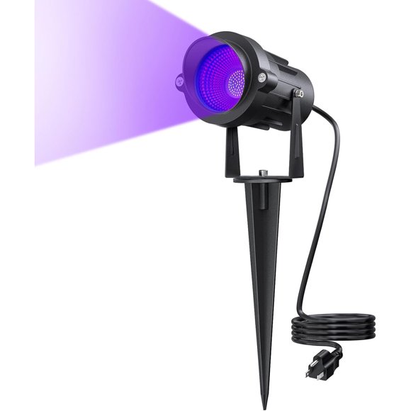 Onforu 18W Black Light Spotlight Outdoor, IP65 Waterproof Black