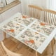 thumbnail image 3 of 4pcs Tablemats/1pcs Table Runner/1set Mat And Runner, Autumn Morandi Color Pumpkin Vine Thanksgiving Print Linen Placemat, Table Runner, Non-slip Heat Insulation, Waterproof And Oil-proof, For Kitche, 3 of 4