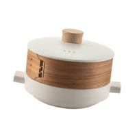 Bothyi - Cazuela De Doble Capa Con Bandeja De Vapor, Olla Para Sopa, Para Servir Arroz, Estofado