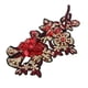 thumbnail image 5 of Insignia del remiendo de la lentejuela del bordado del Applique de la flor del grano para la ropa que cose rojo, 5 of 5