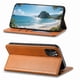 thumbnail image 3 of Funda tipo cartera para iPhone 15 Pro Max de piel con cierre magnético, ranuras para tarjetas y correa para la muñeca Marrón, 3 of 6