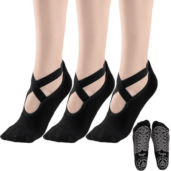 Calcetines Antideslizantes Yoga Pilates Set 3 Pares
