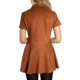 thumbnail image 4 of Jess de Meiko Vestido de Mujer Mangas Cortas Abotonado Cintura Baja Cuello Vestido Mini Acampanado L Naranja Quemado, 4 of 8