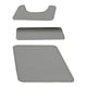 thumbnail image 3 of Alfombra De Baño De 3 Uds, Alfombra Suave De Poliéster Para Sala De Estar, Decoración De Dormitorios, Gris Claro, 3 of 3