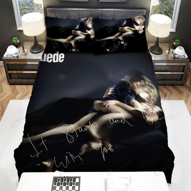Suede Cover It Starts And Ends With You Quilt Duvet Cover Set Bedspread3-Piece Bedding Set
