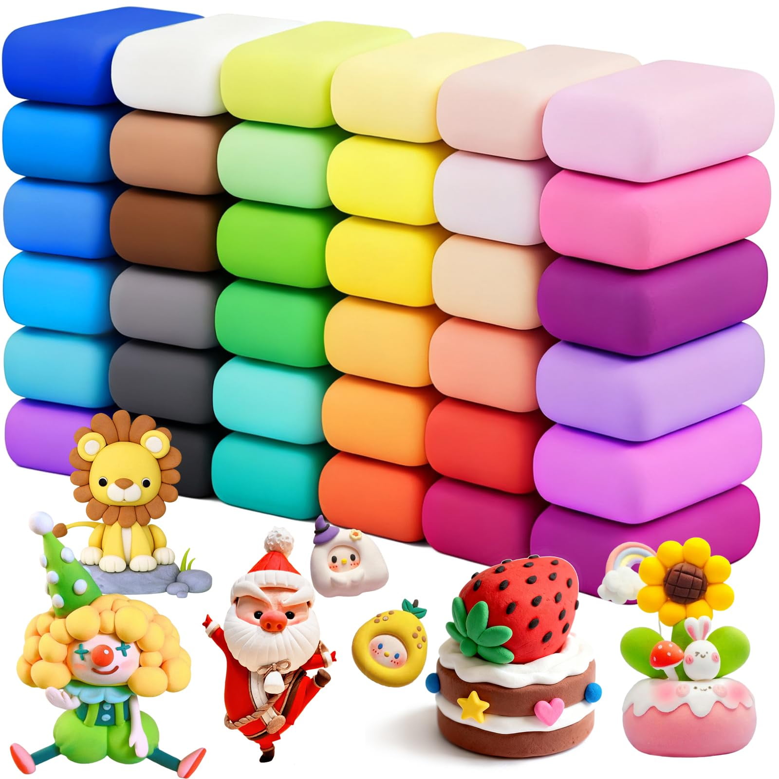 Set De Arcilla Para Modelar Que Seca Al Aire Con 36 Colores Ojyudd