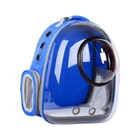 Ioensy - Mochila Para Mascotas Bolsa De Viaje Transparente Para Uso Al Aire Libre Viajes Camping Azul Oscuro