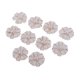 thumbnail image 5 of 10 Uds. Botón De Flor De Diamantes De Imitación De Perlas Adornos Planos De Cristal Decoración Blanca + Perla, 5 of 5