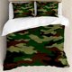 thumbnail image 1 of x2110 Bed SheetsArmy Green Camouflage Duvet Cover Monochrome Attire Pattern Concealing Hiding In The Woods Themed Print Decor Piece Men Gifts 3-Piece Bedding Set (1 Duvet Cover + 2 Pillow Shams) nj21, 1 of 5