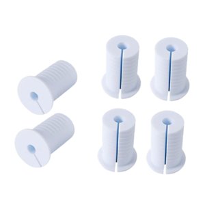 Magideal - 6 Piezas De Enrutamiento De Cable Se Adapta A Los Accesorios De 1 Pulgada Del Orificio De Pared De Goma Para El Cable Ethernet Compact Asamblea Simple Blanco